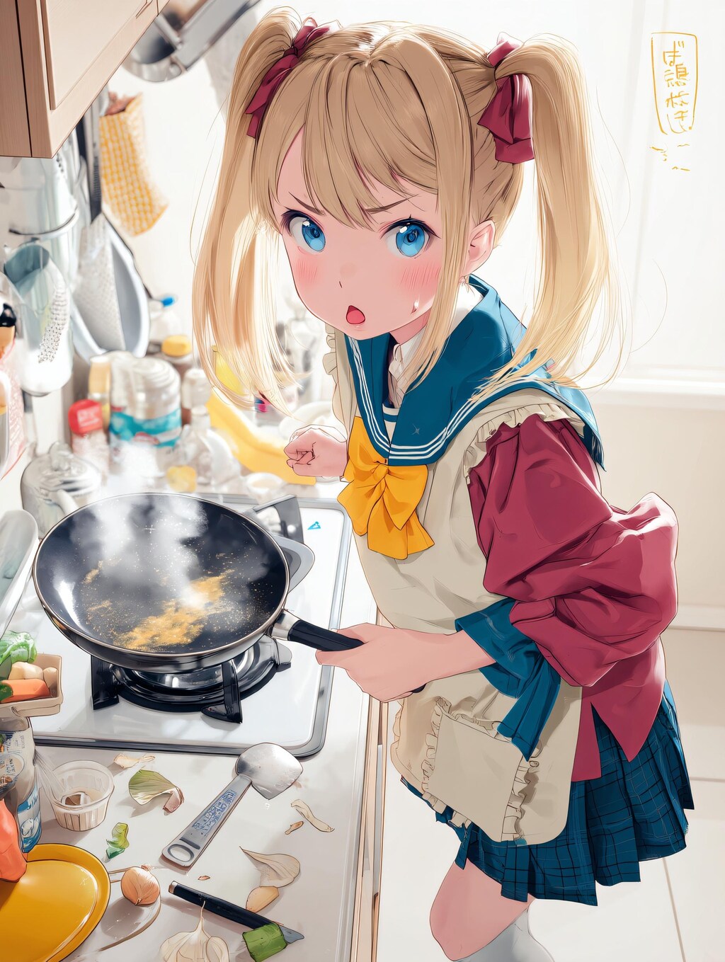 「もーお兄ちゃんが話し続けるから焦げちゃったじゃない！」