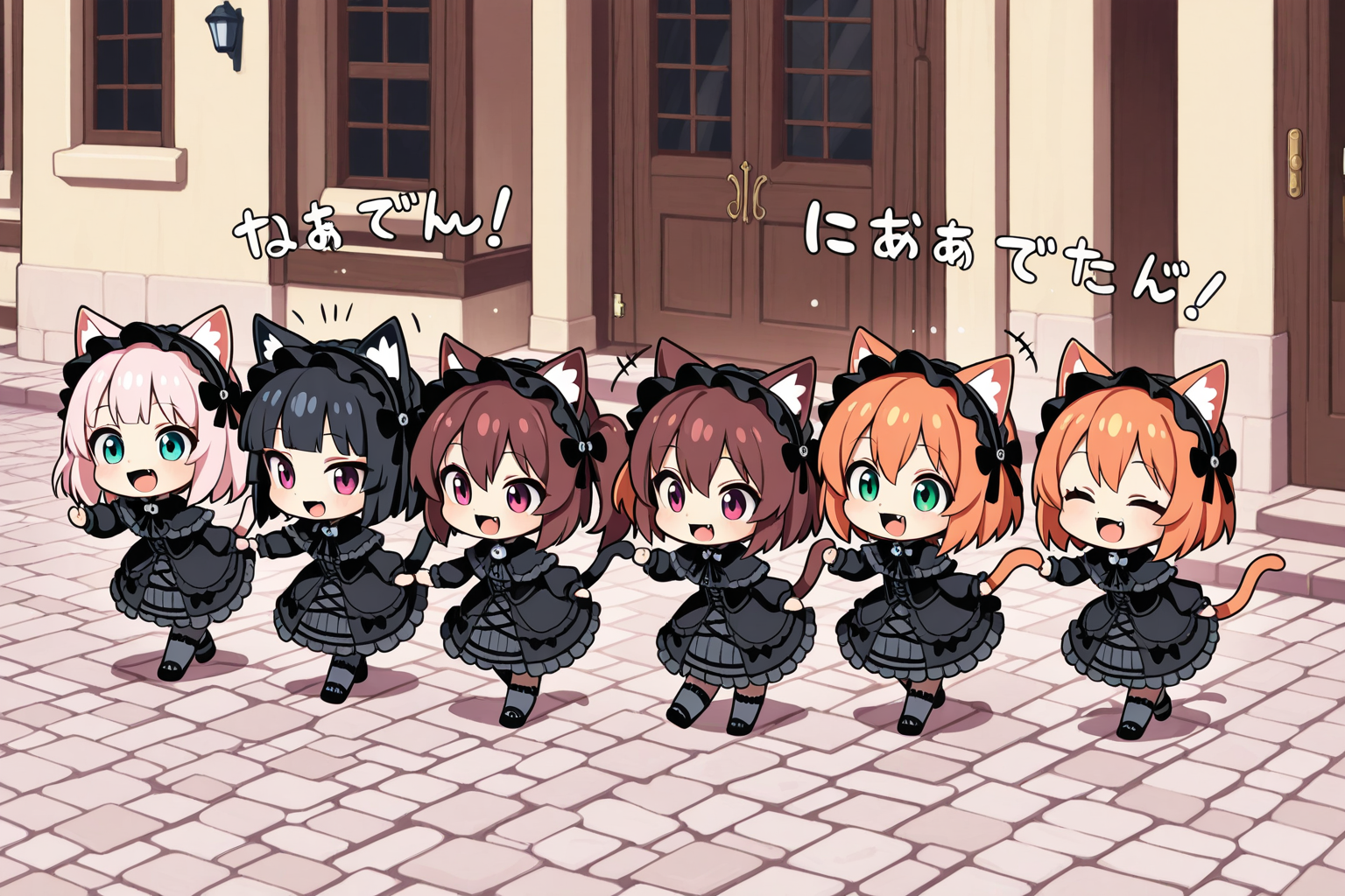 ゴシックねこちゃん達♡ | の人気AIイラスト・グラビア