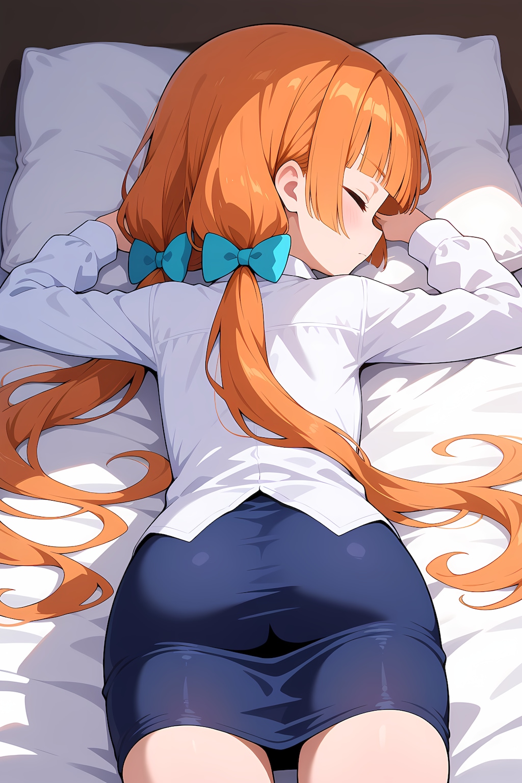 ベッドへダイブ