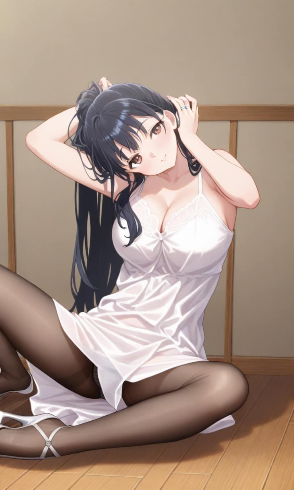 大人なドレスを着て