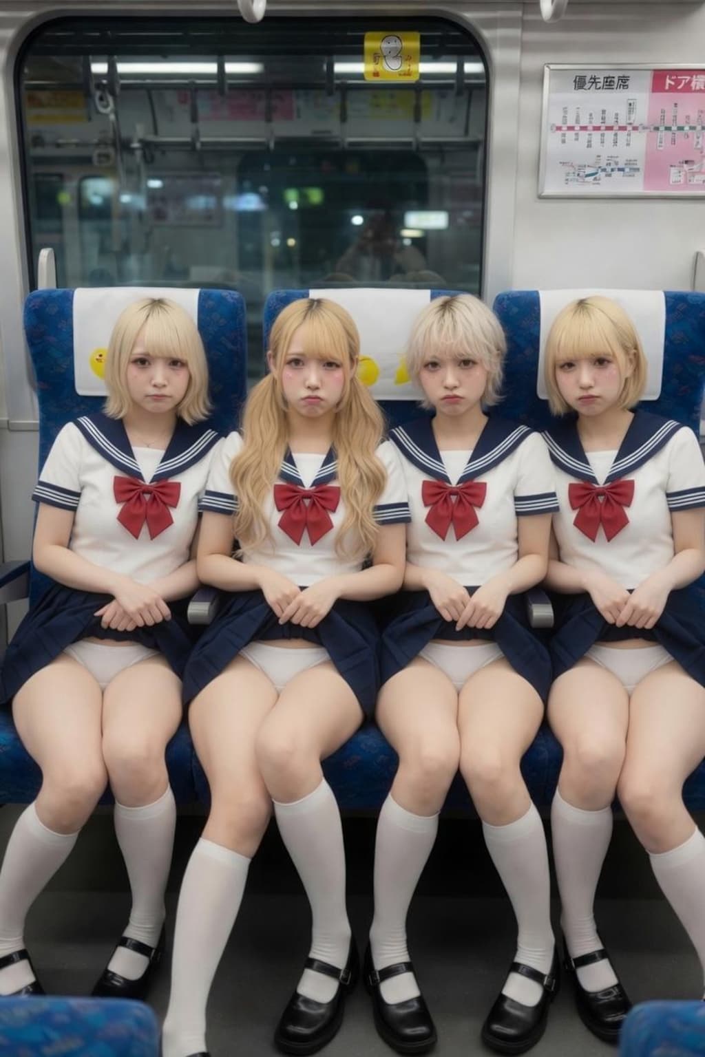 パンチラ覗いているのがバレたのに、パンツを見せつけてくるJK001