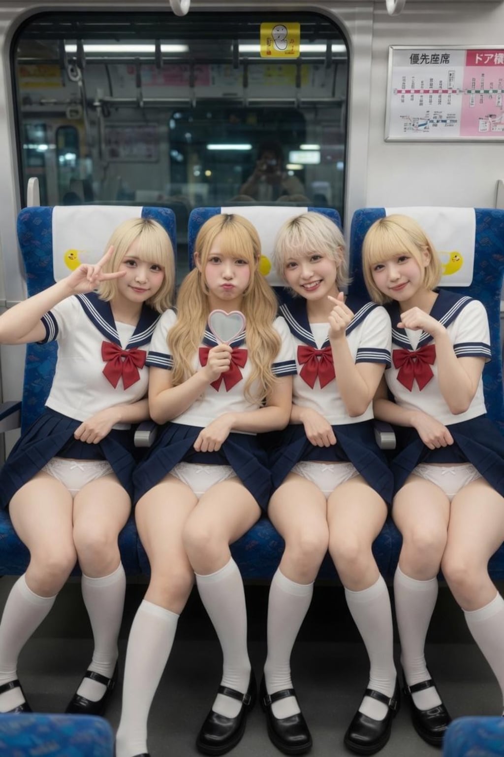 パンチラ覗いているのがバレたのに、パンツを見せつけてくるJK001