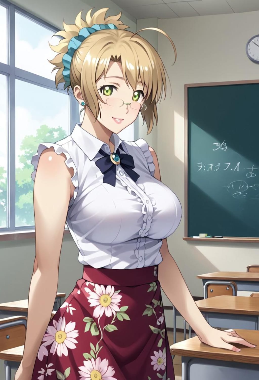 金髪メガネ先生