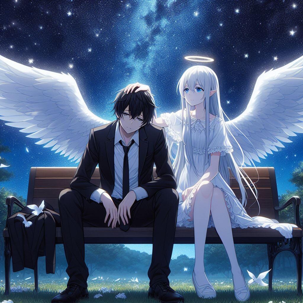 人生に疲れた男を励ます天使