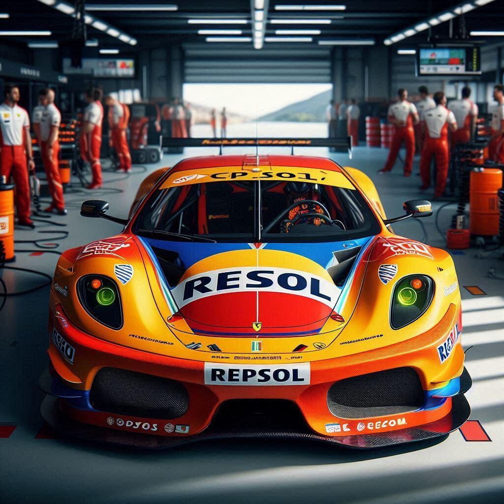 レプソルカラーフェラーリ430スクーデリアレーシングカー