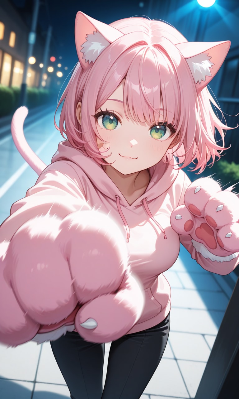 猫パンチ | の人気AIイラスト・グラビア