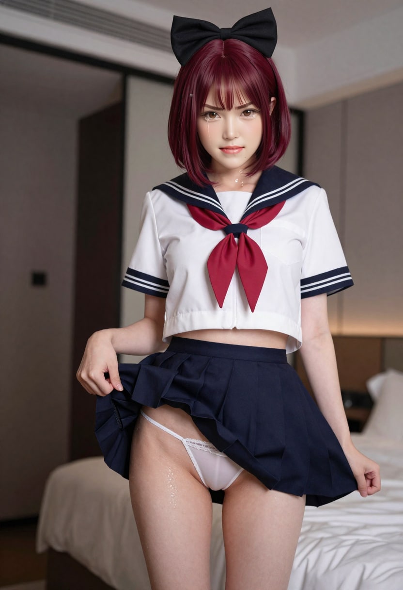 「セーラー服のプライド、びしょ濡れで踏みにじられて…///」