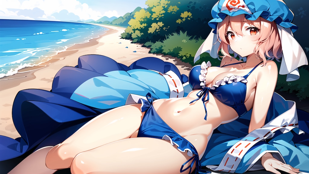 東方水着娘-西行寺幽々子-2