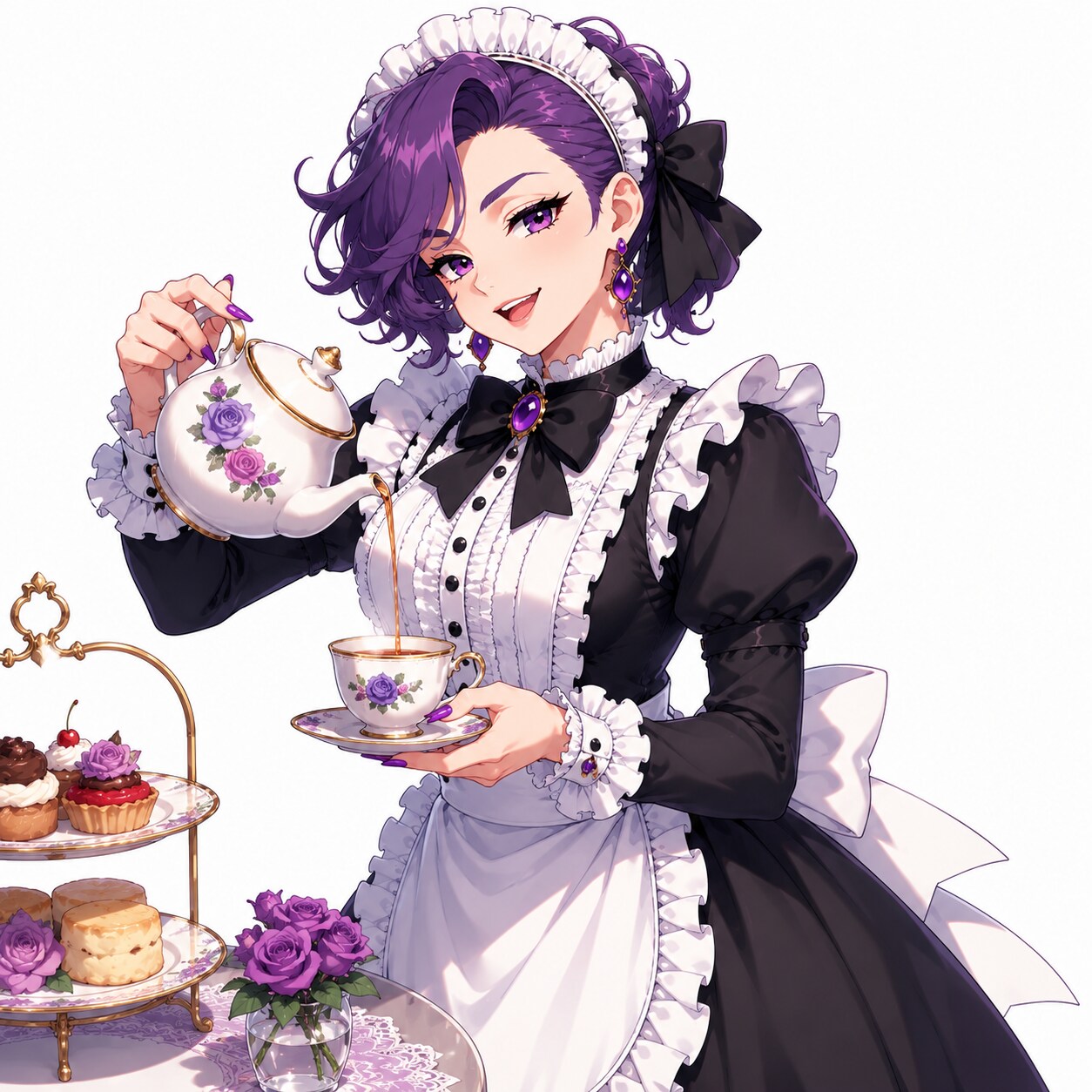 脳内オネエメイド・ビビアン | の人気AIイラスト・グラビア