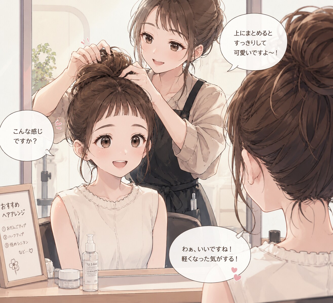 短前髪ちゃんテイストを変えて