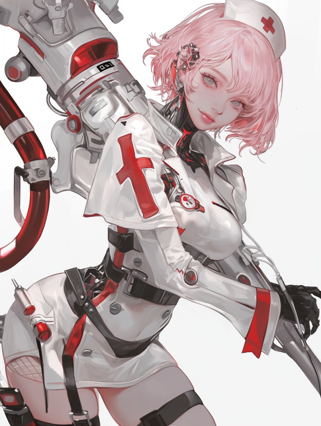 cyber nurse sci-fi mode