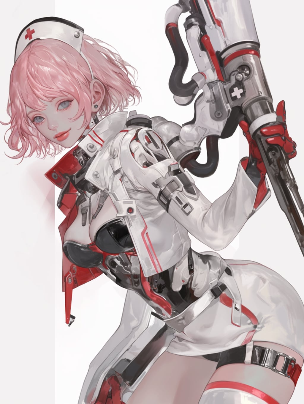 cyber nurse sci-fi mode