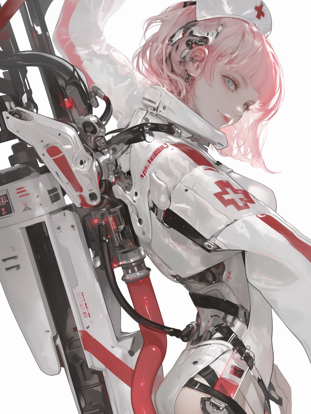 cyber nurse sci-fi mode