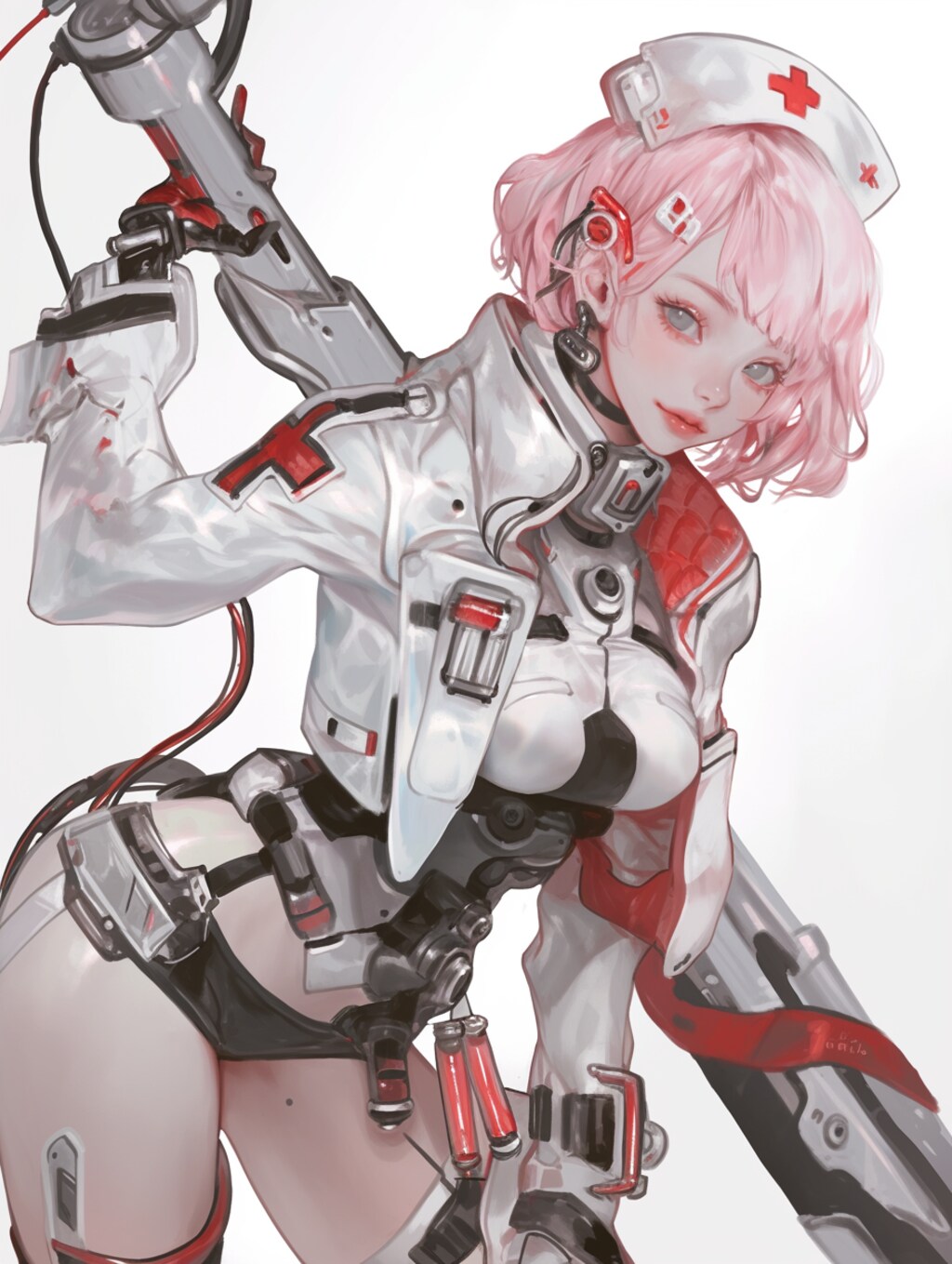 cyber nurse sci-fi mode