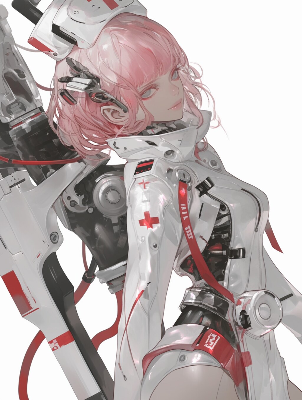 cyber nurse sci-fi mode