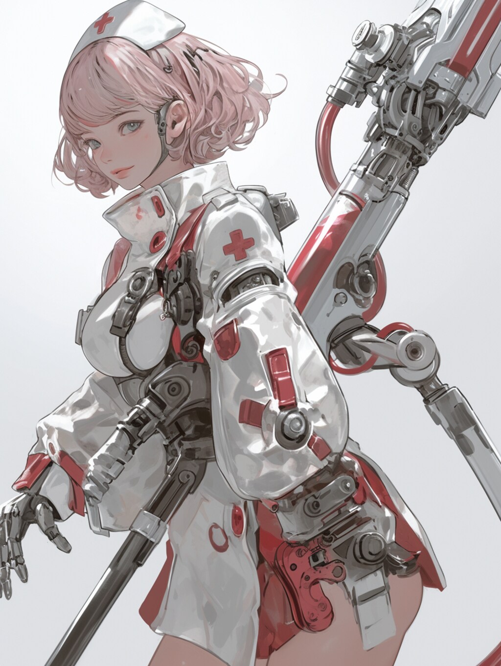 cyber nurse sci-fi mode