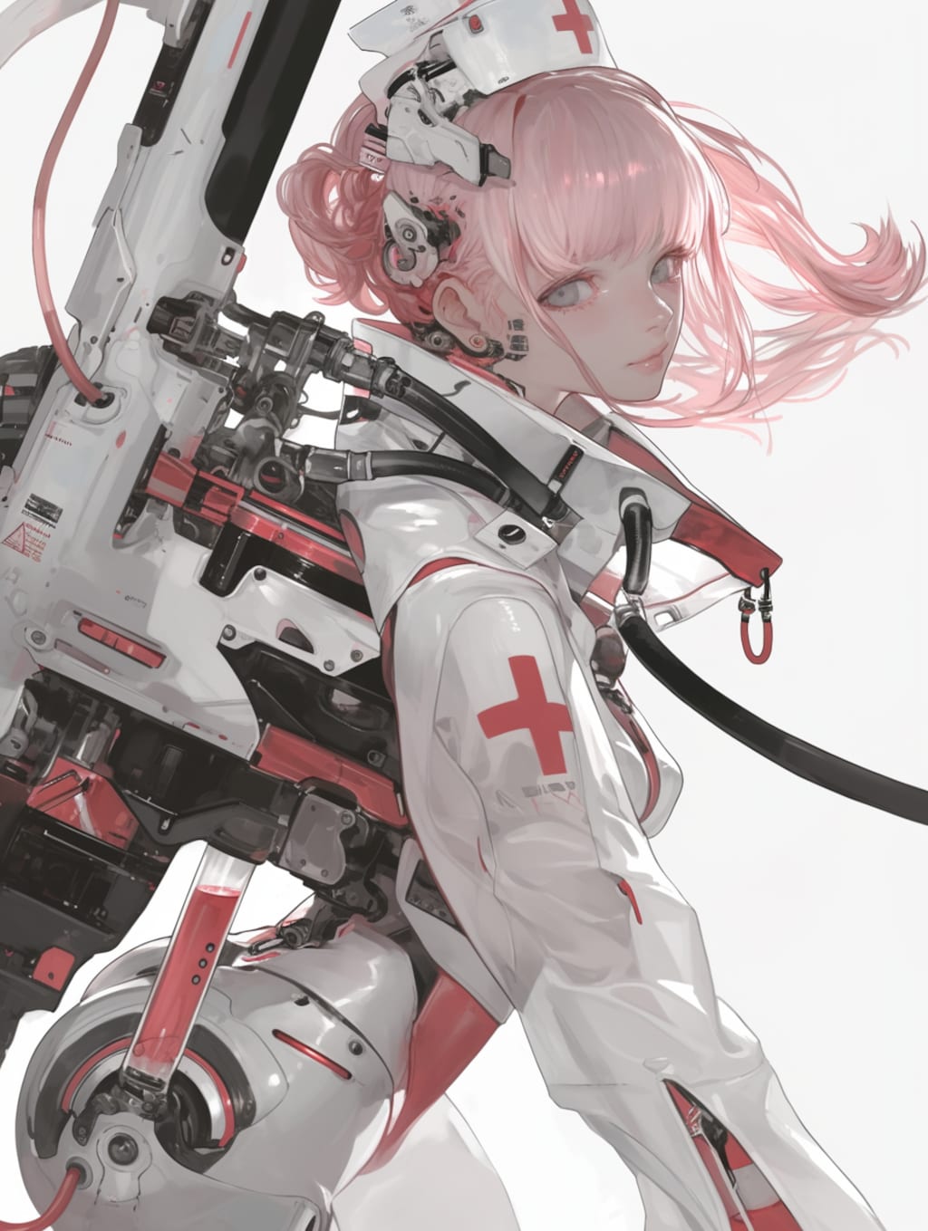 cyber nurse sci-fi mode