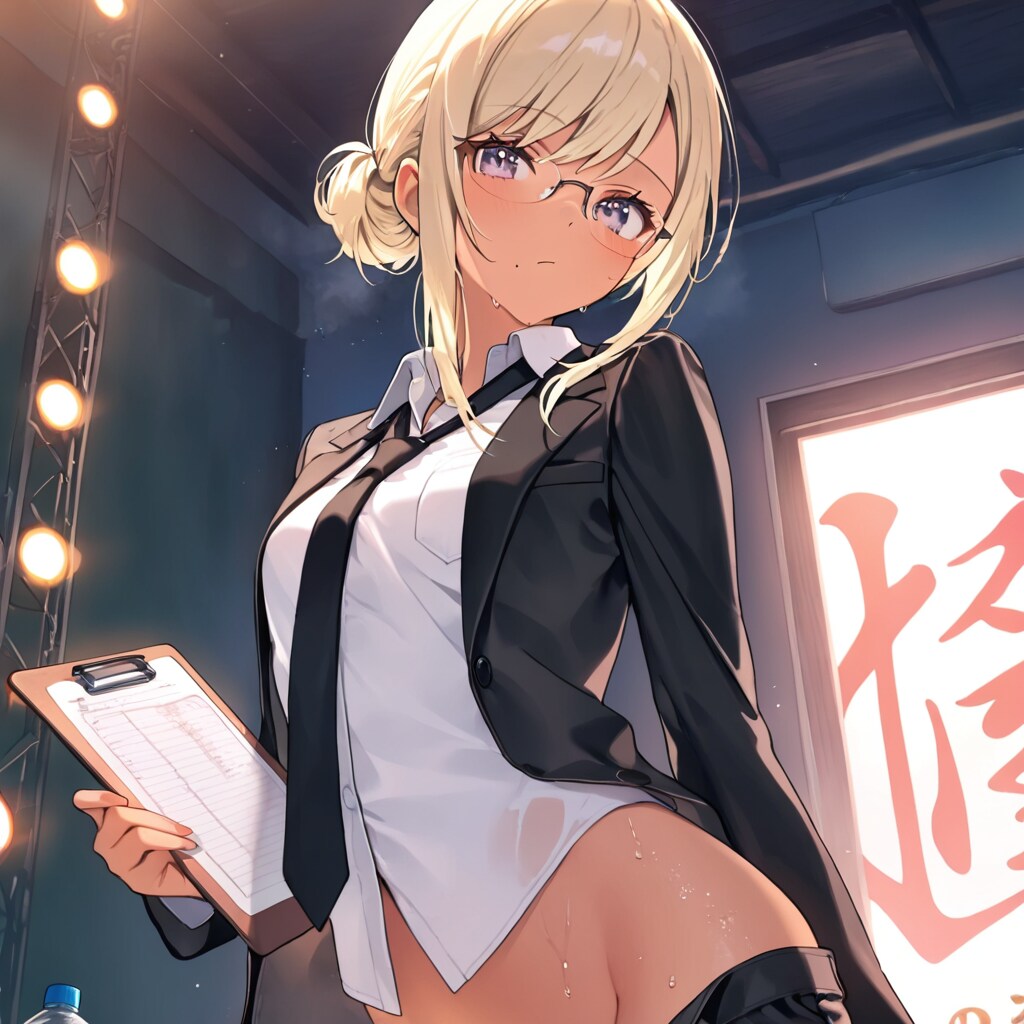 炎天下のゲリラ営業(生成失敗？)
