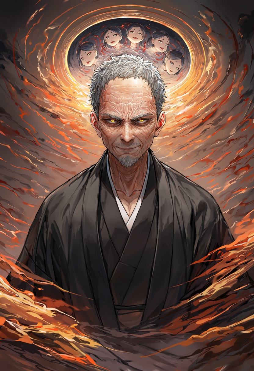 白着物姿の不気味な老人 | の人気AIイラスト・グラビア