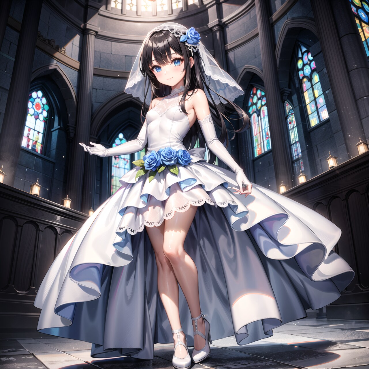 黒髪お嬢様・ジューンブライド