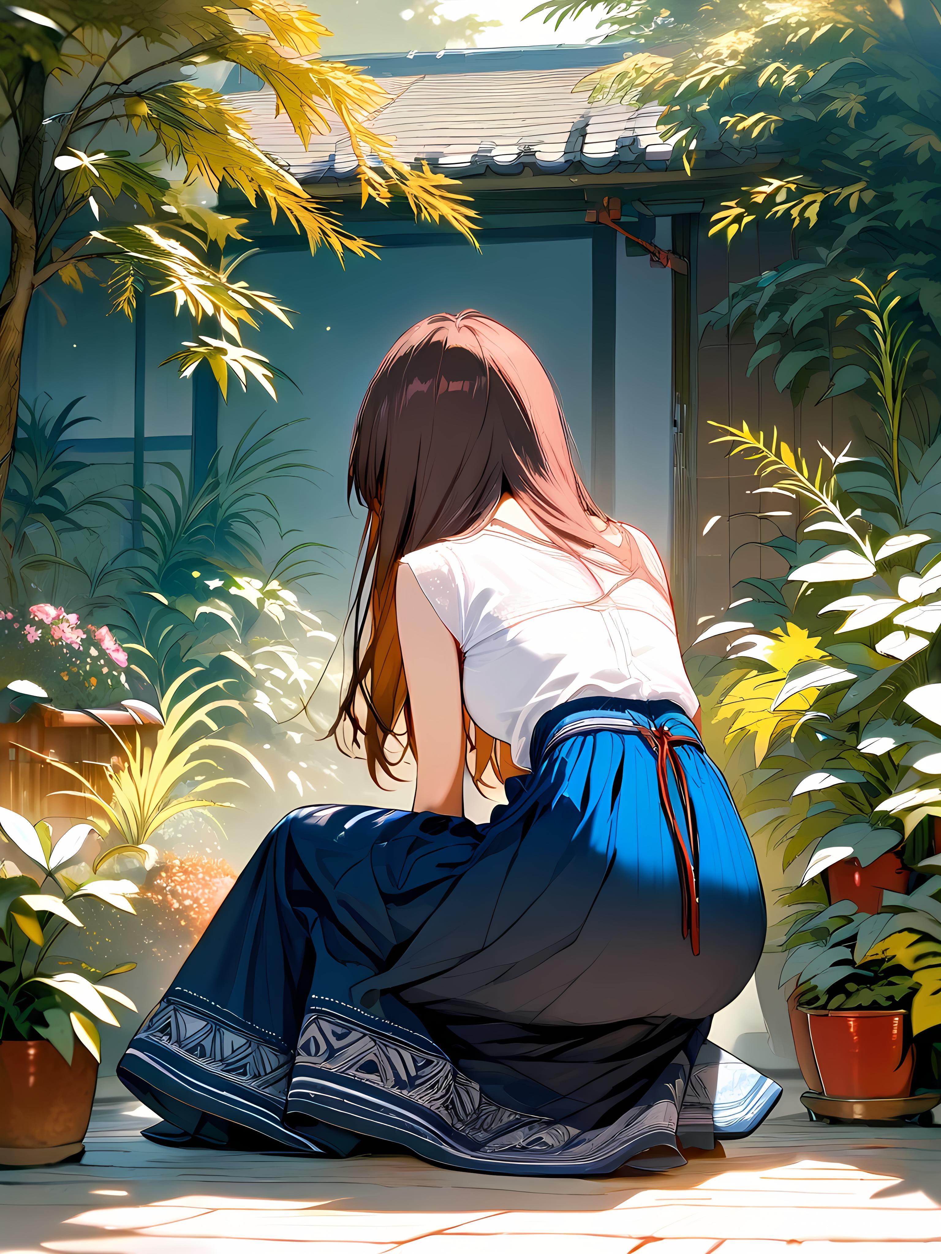 庭にて… | の人気AIイラスト・グラビア