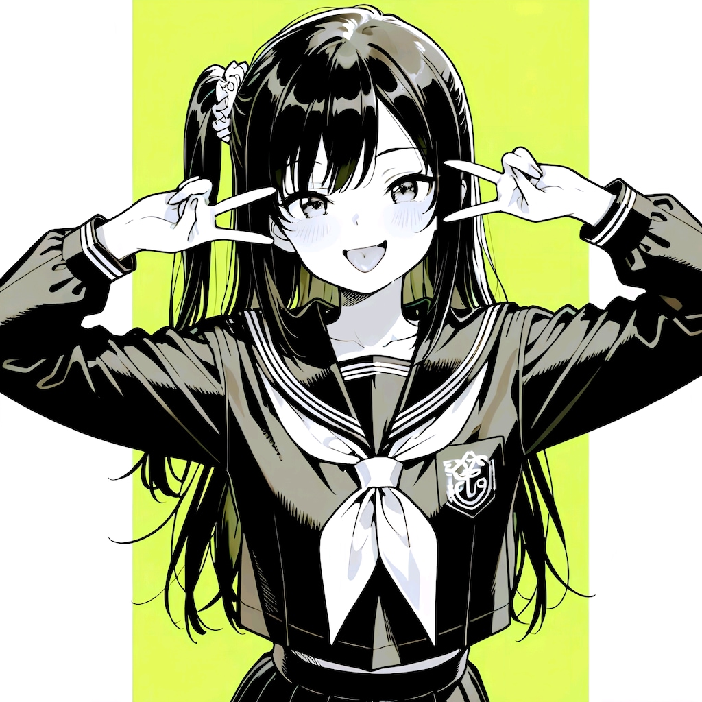 黒髪セーラー服 4