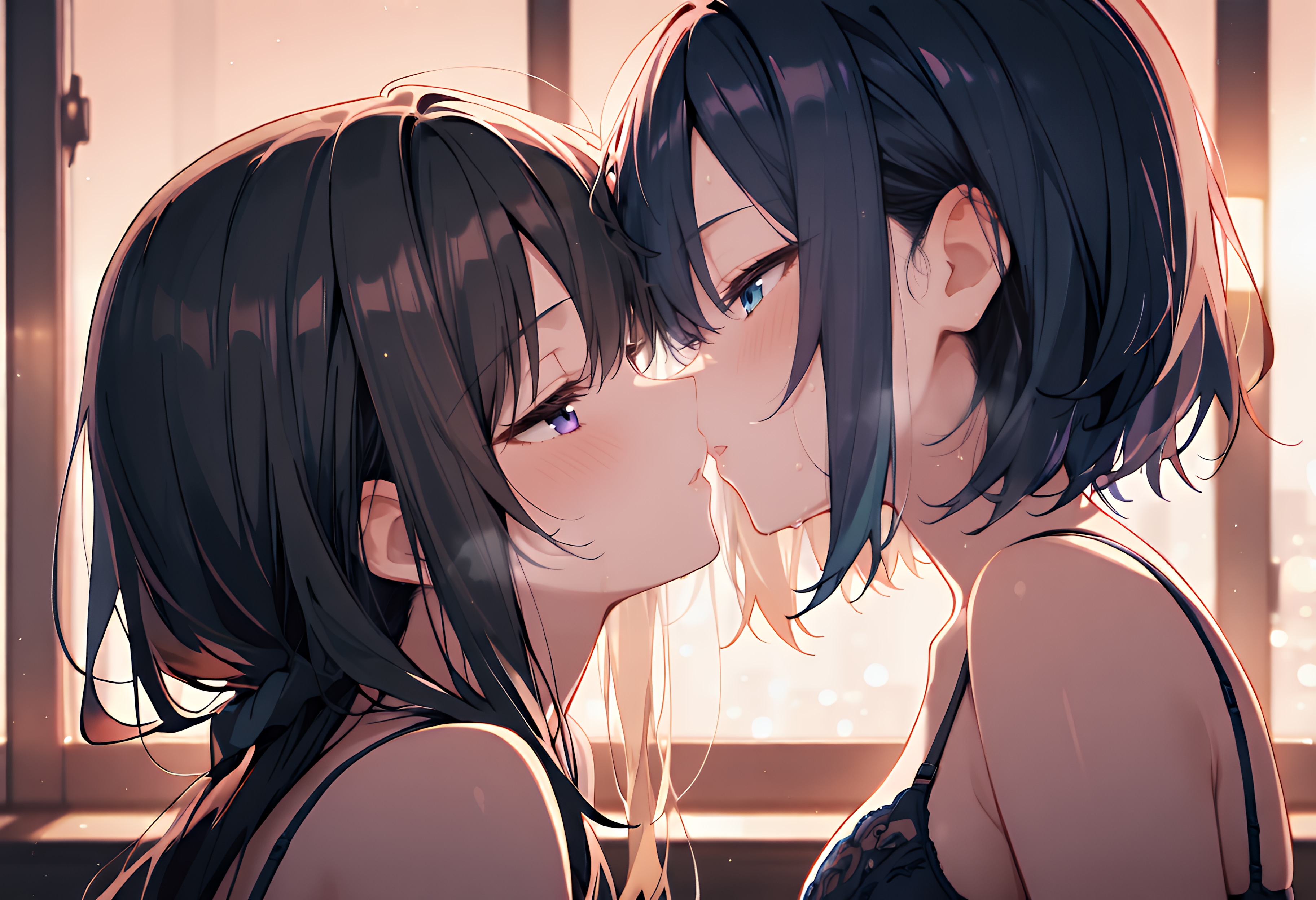 仄かに甘い口付けを