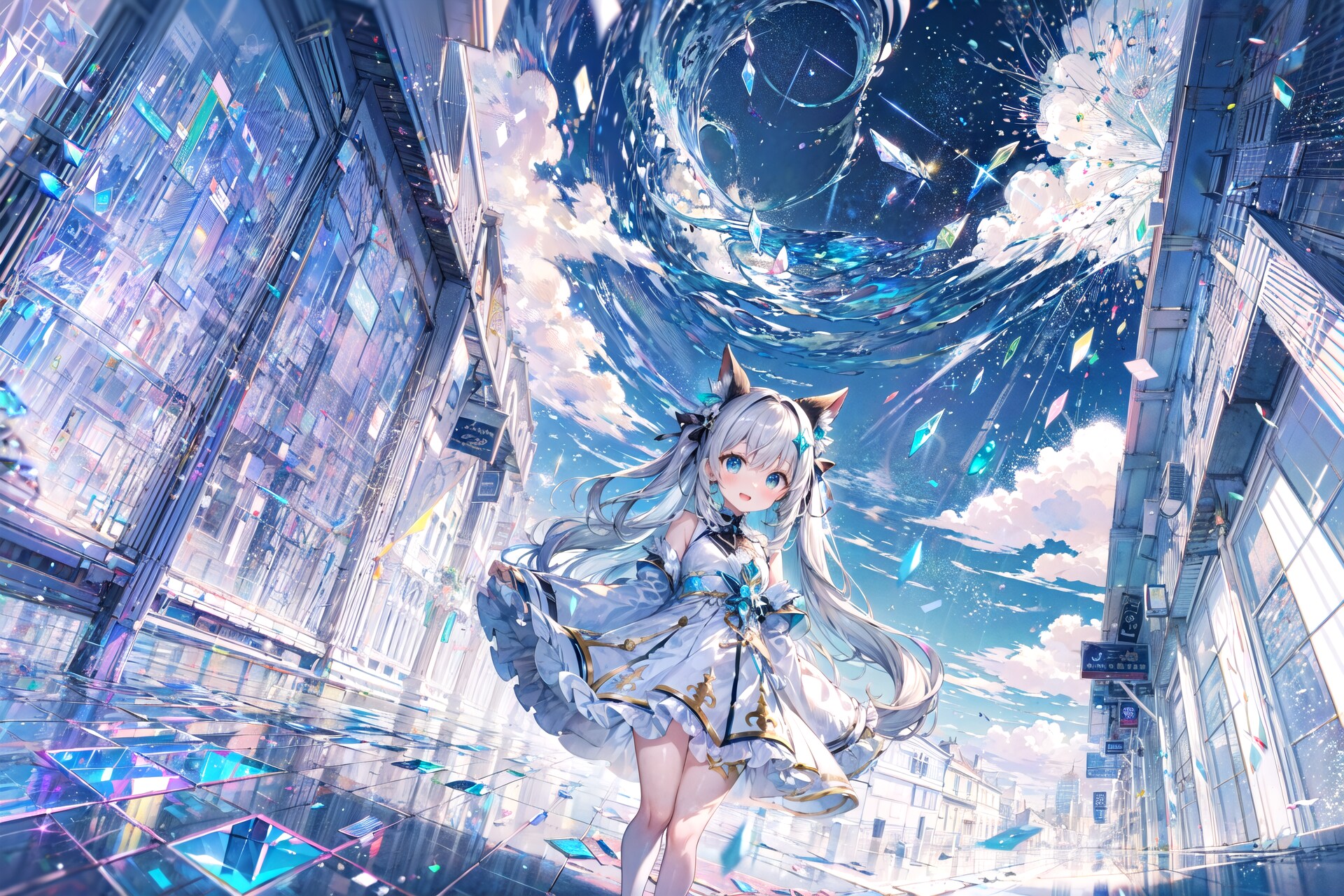 晴天の雹霰
