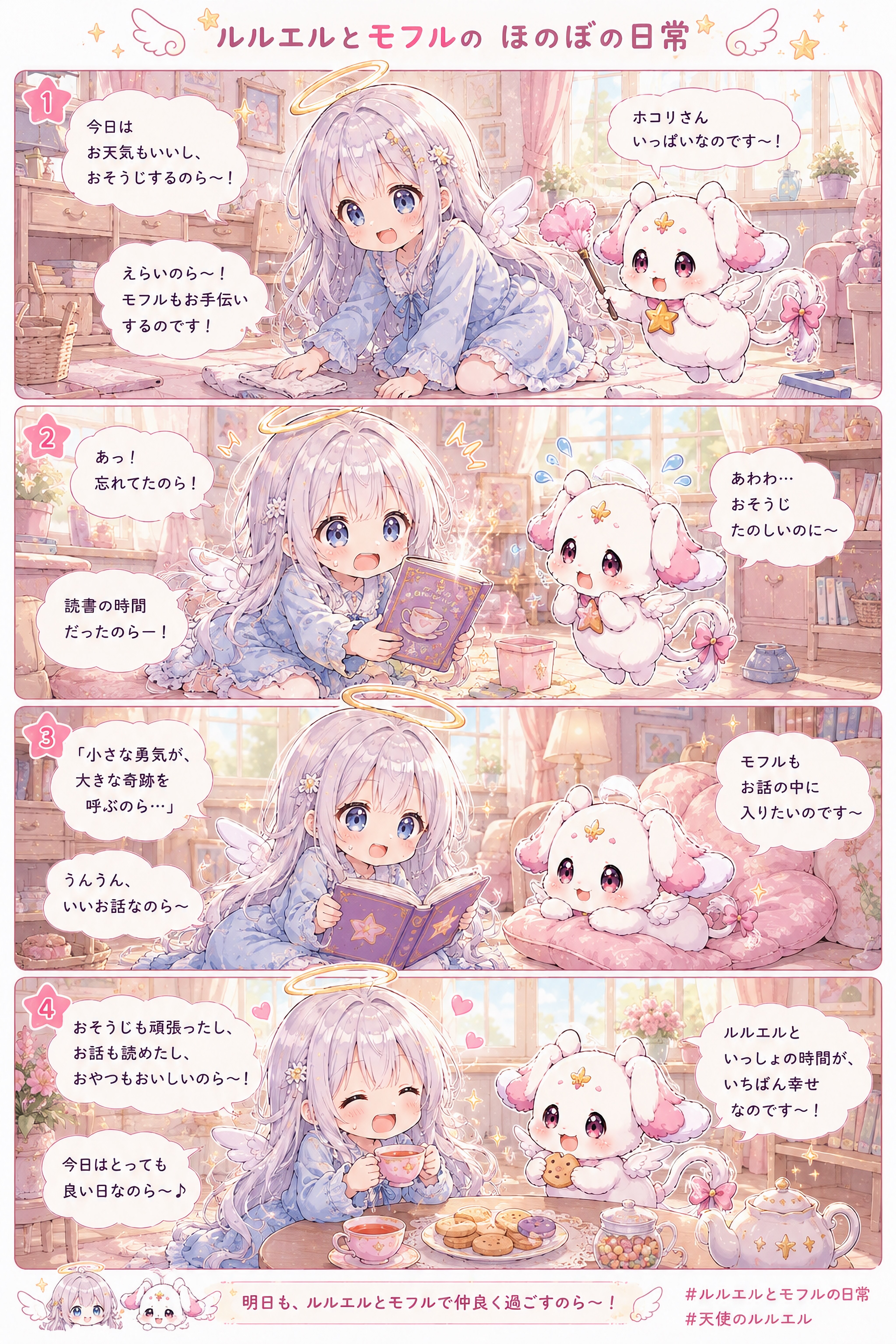 ルルエルとモフルのほのぼの日常