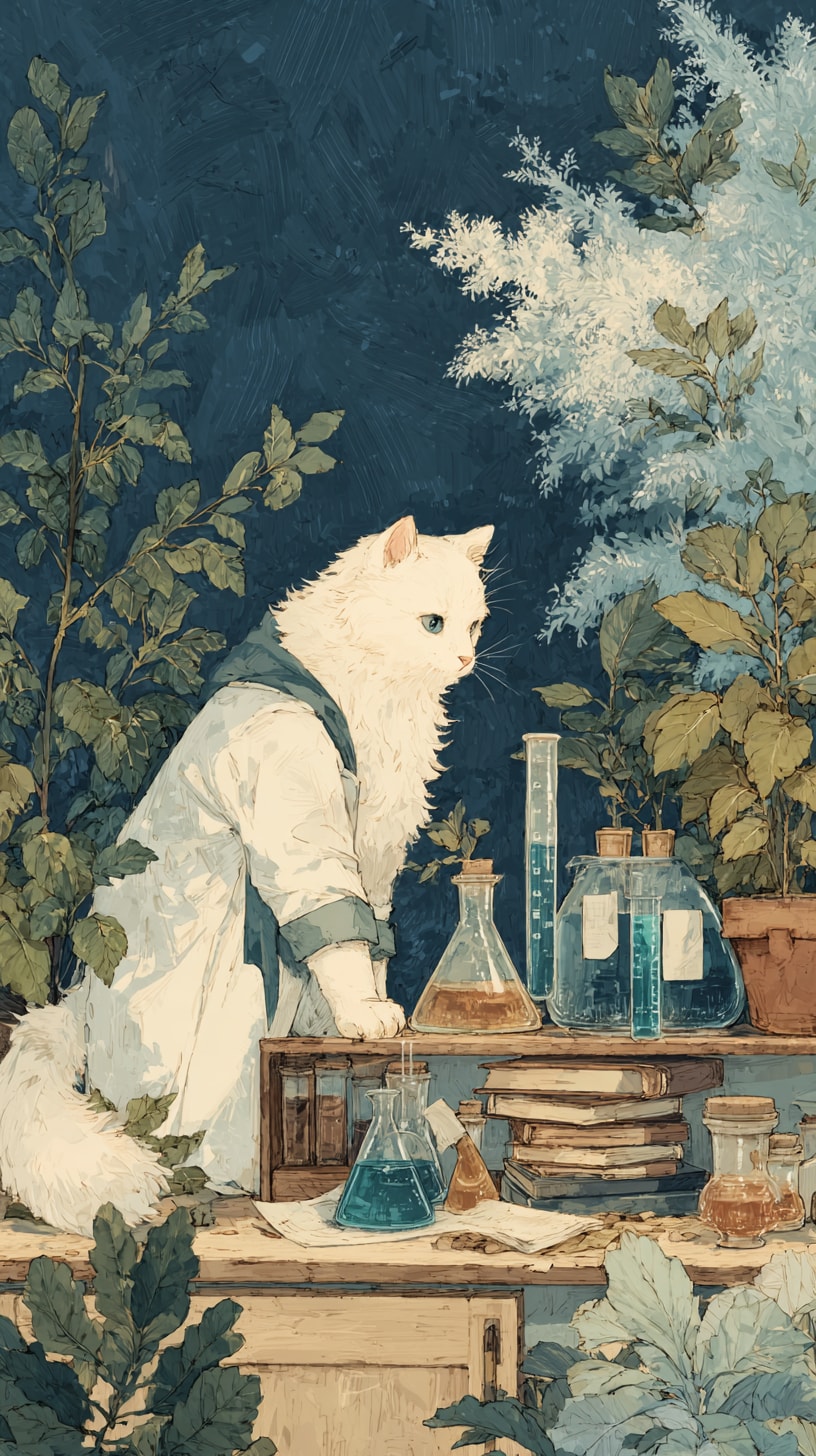 科学研究所の白猫 | の人気AIイラスト・グラビア