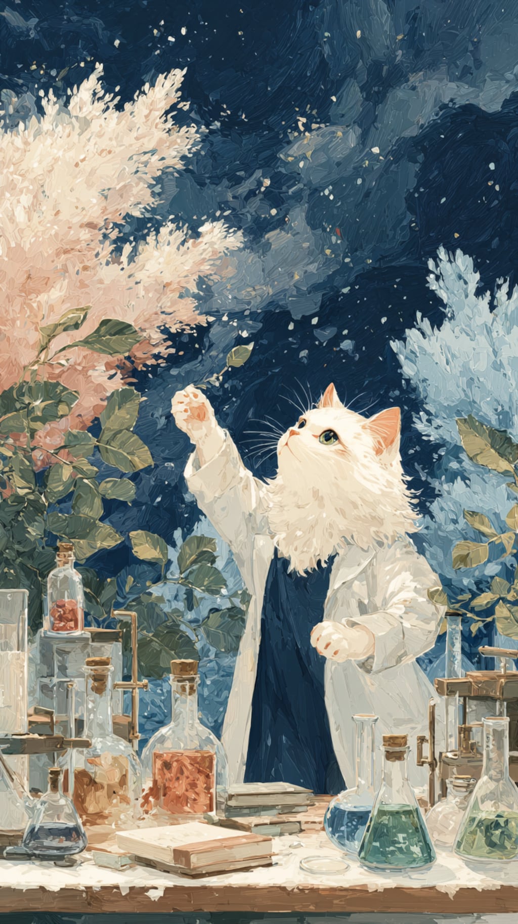 科学研究所の白猫