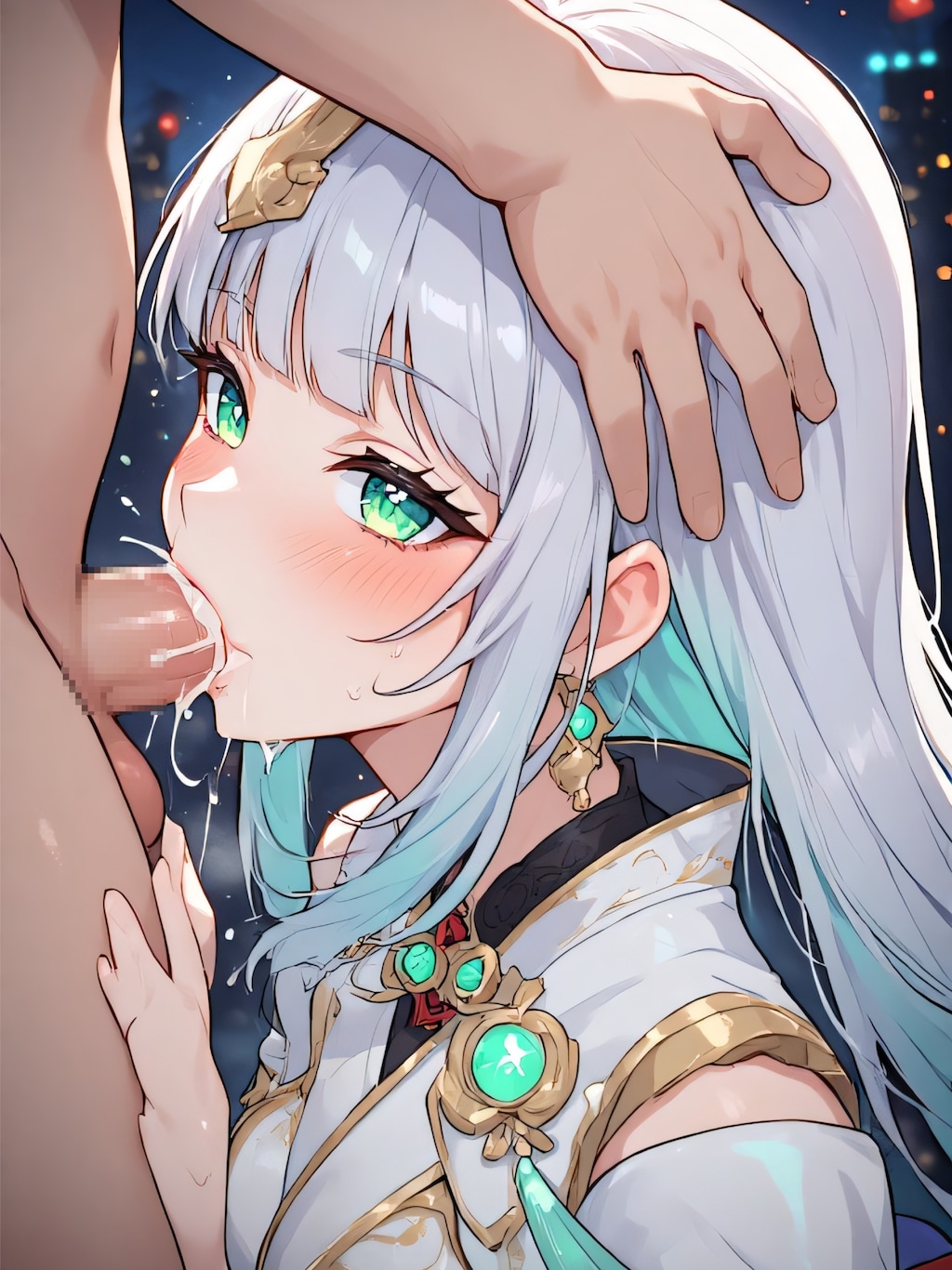 綺麗なキャラでもフェラ。