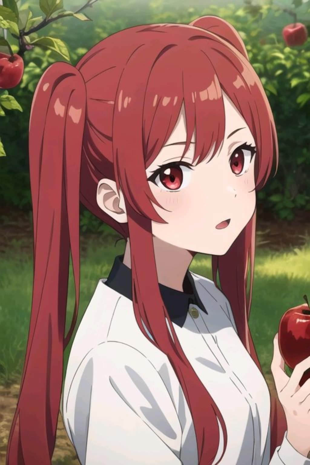 楽しくリンゴ狩り