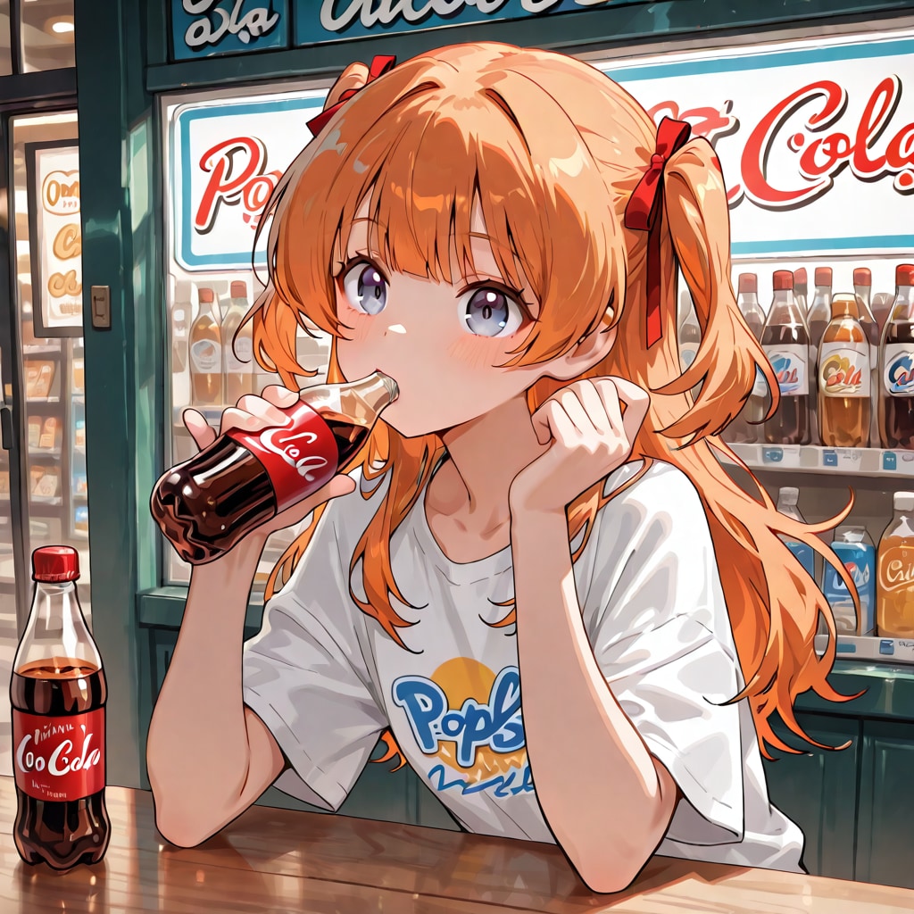 コーラを飲んで