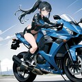 ブルアカ 七神リン風巨乳エルフ♪バイクに乗ってみた♡（12枚） 8枚目