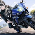 ブルアカ 七神リン風巨乳エルフ♪バイクに乗ってみた♡（12枚） 7枚目