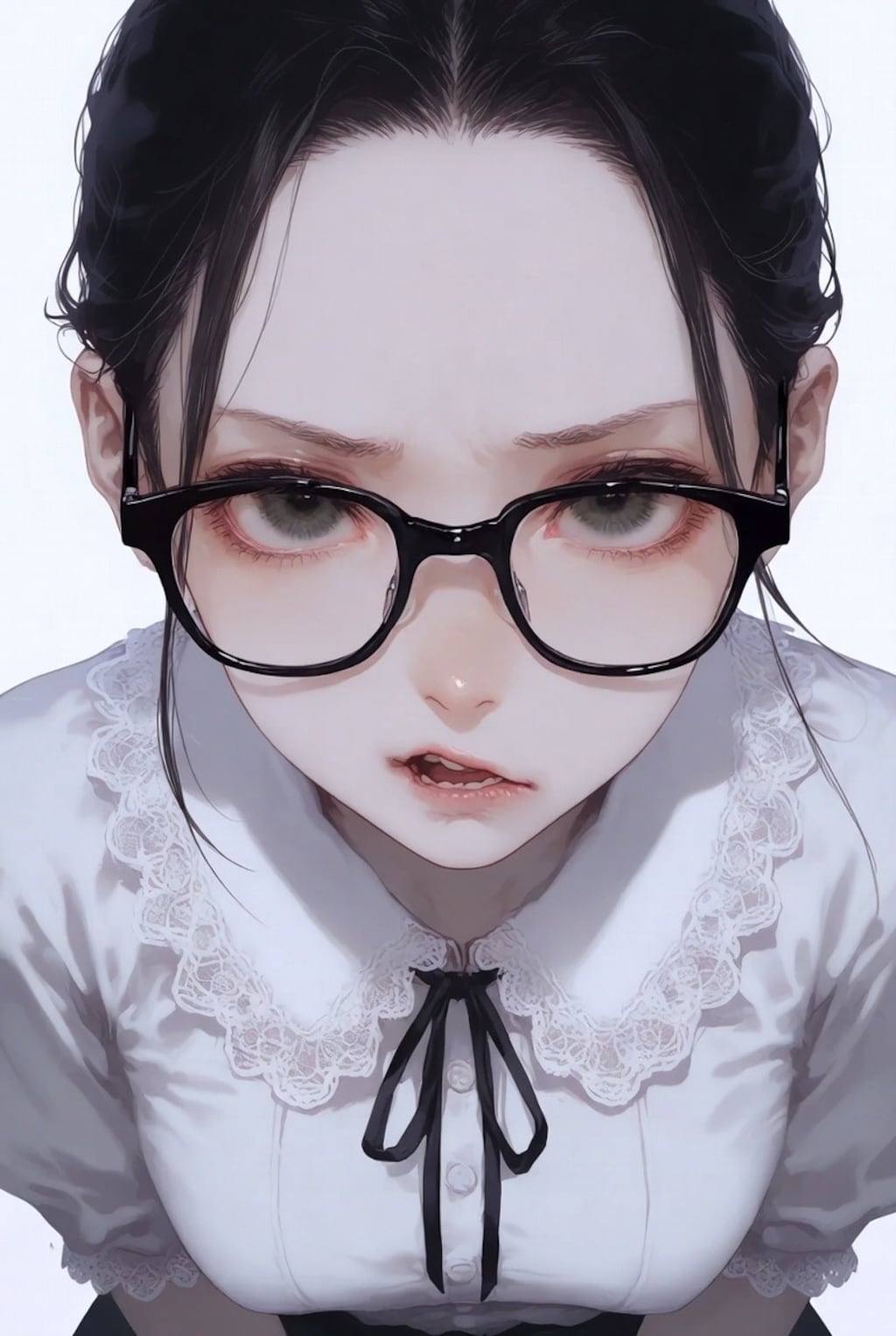 怒っている女の子