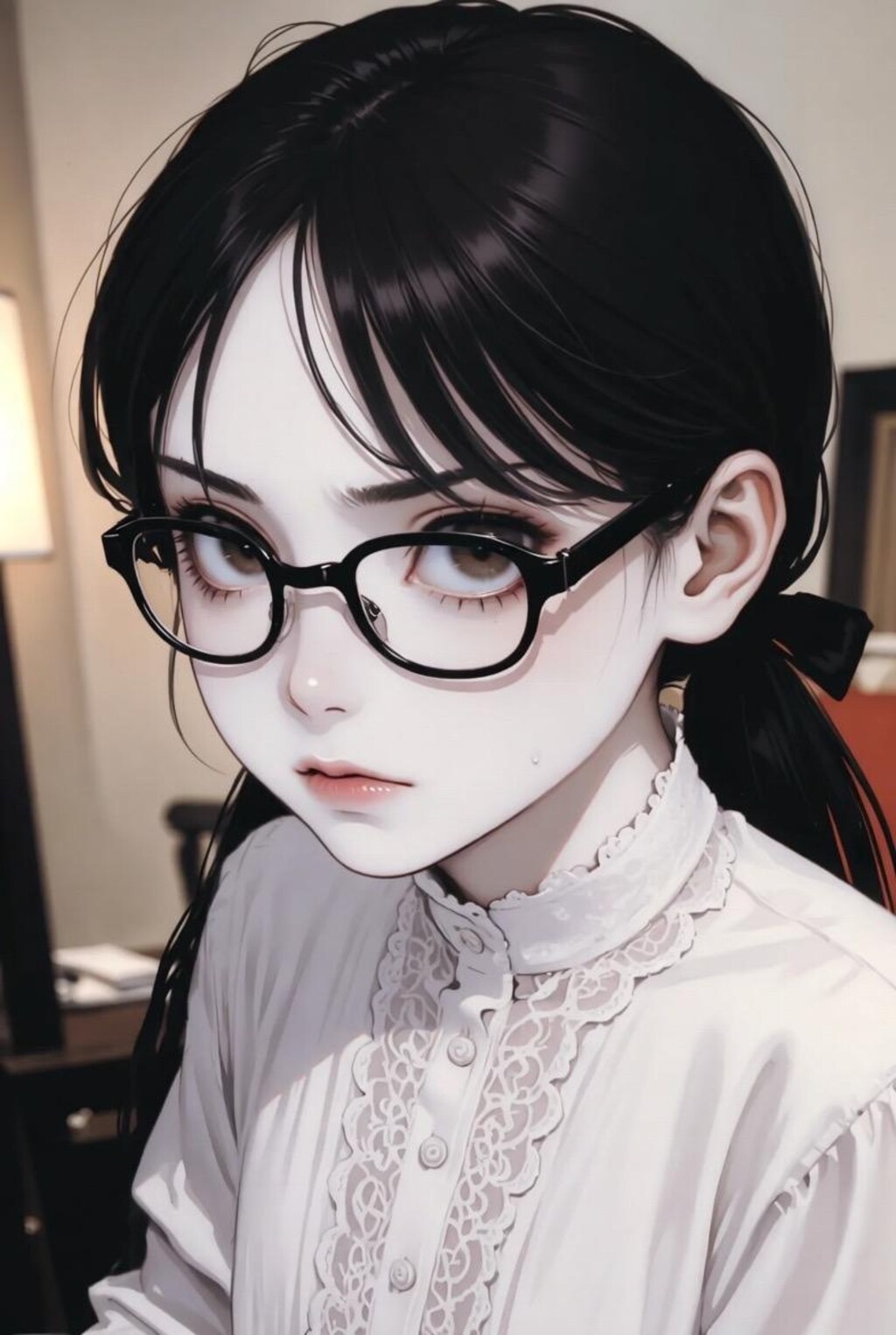 怒っている女の子