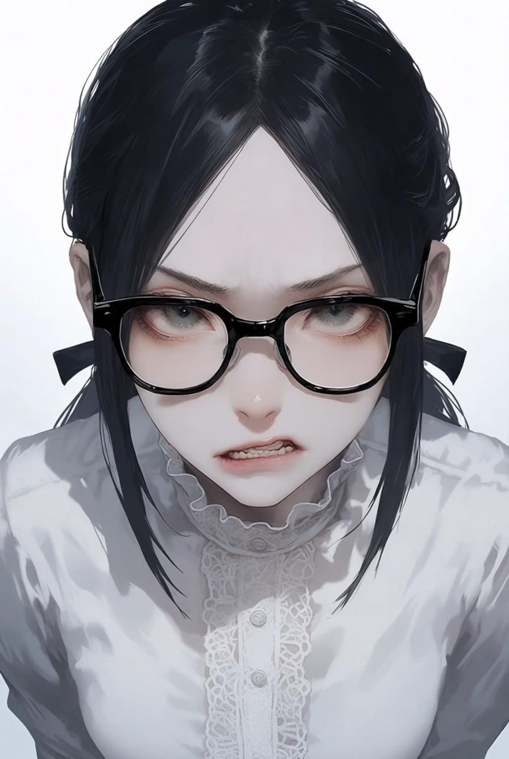 怒っている女の子