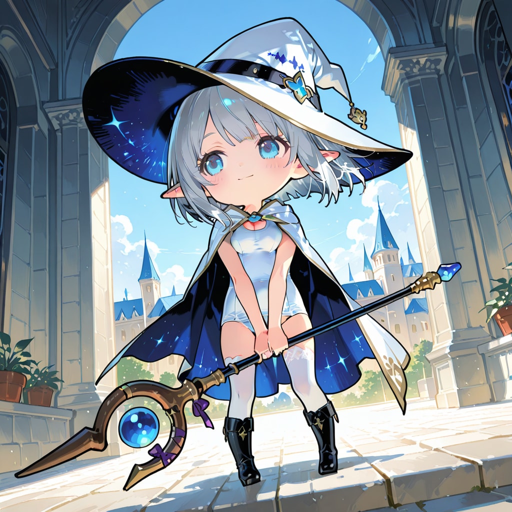 白スク宮廷魔道士さん