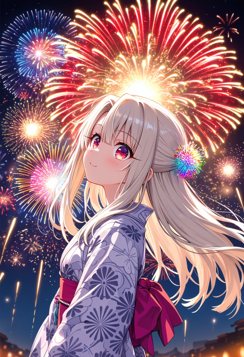 夜空と君と花火
