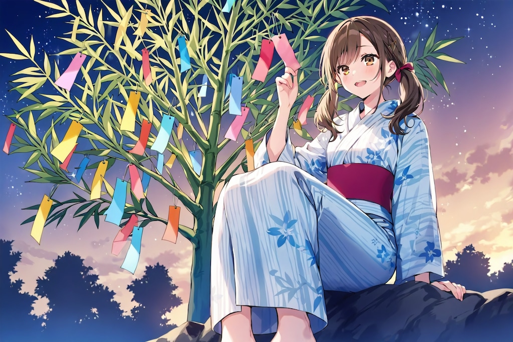 七夕の女の子