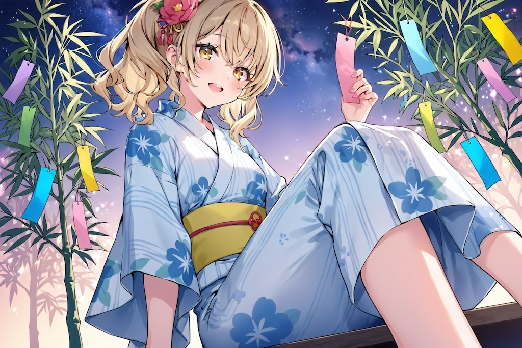 七夕の女の子