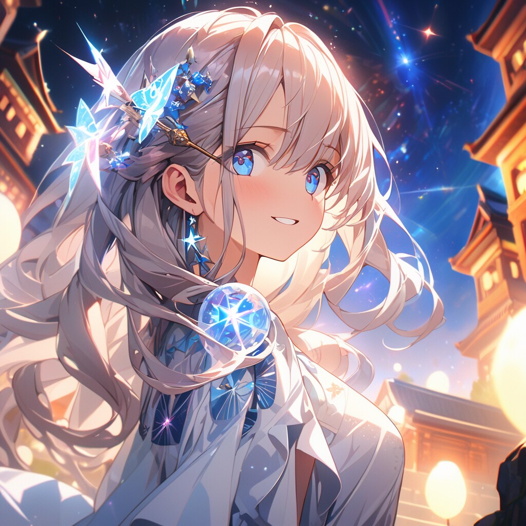 夜空とエルフガール
