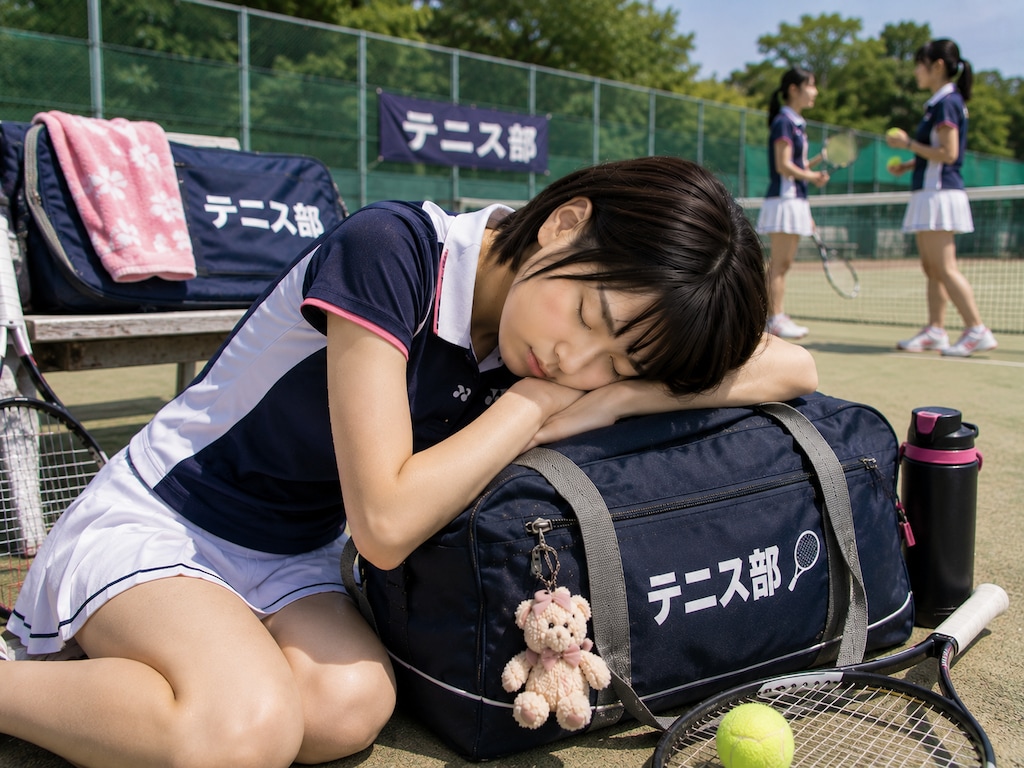 疲れ切っている女の子