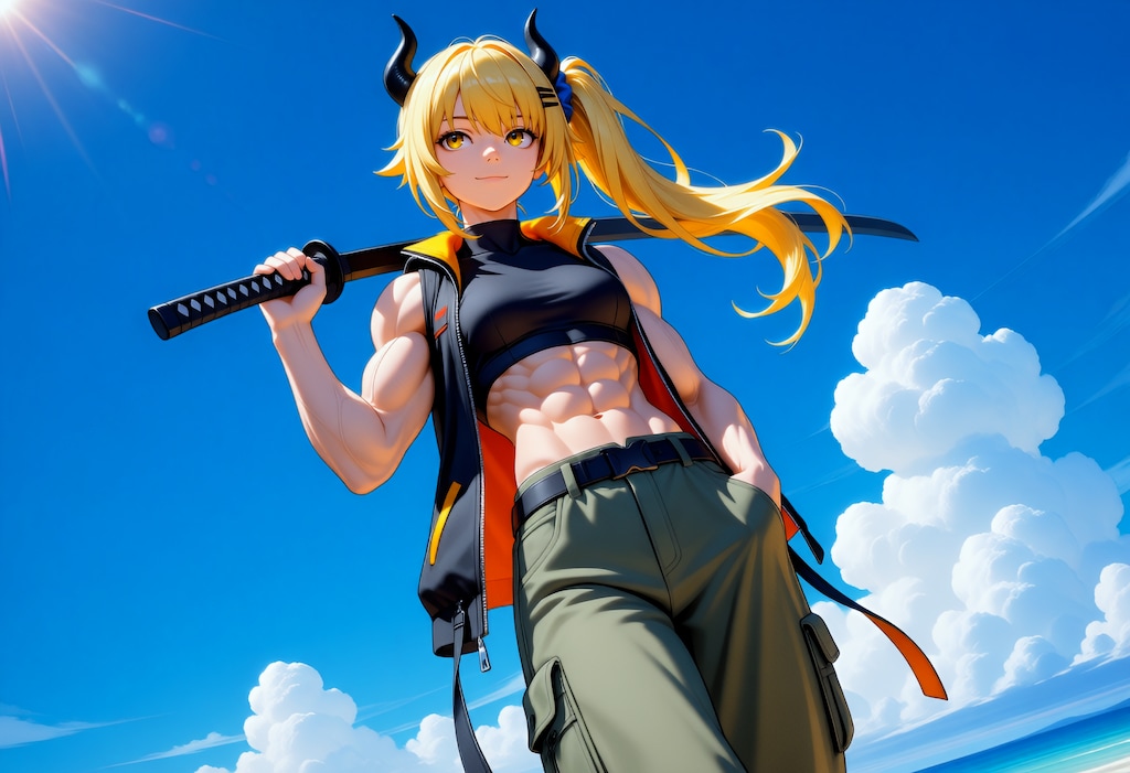 青空太陽と女鬼高生さん