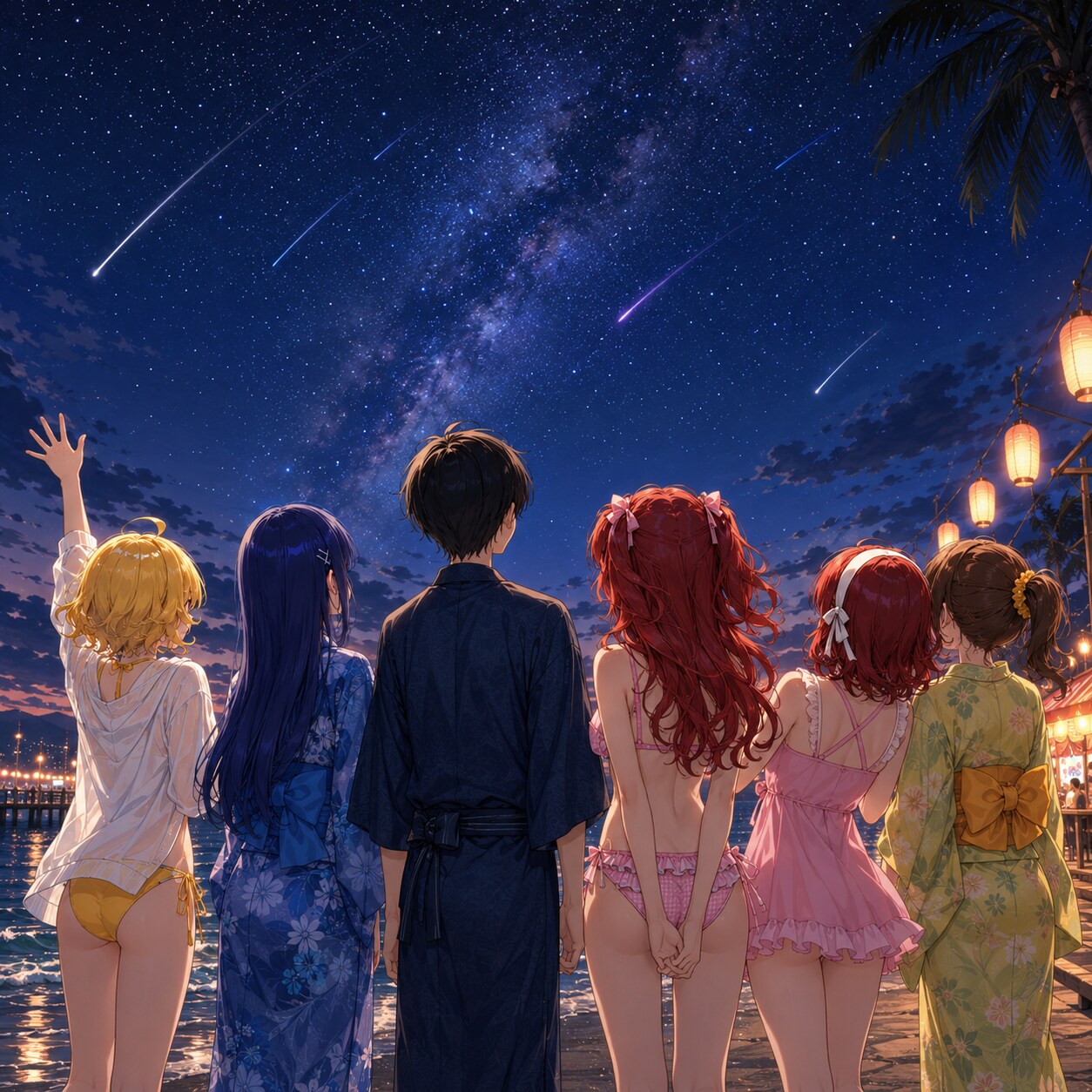 あ、流れ星 #ゆかた対みずぎ