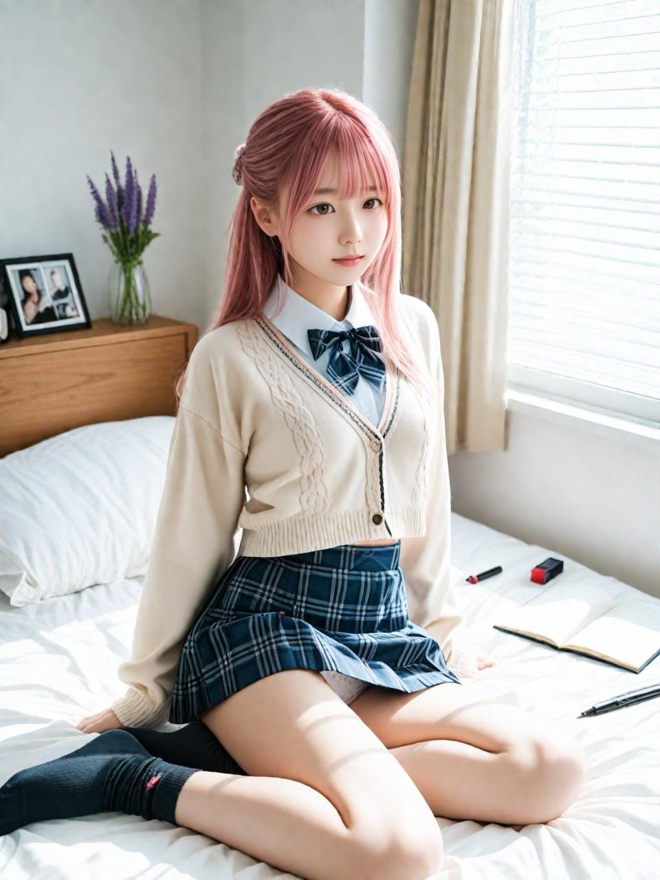 ピンク髪の女の子