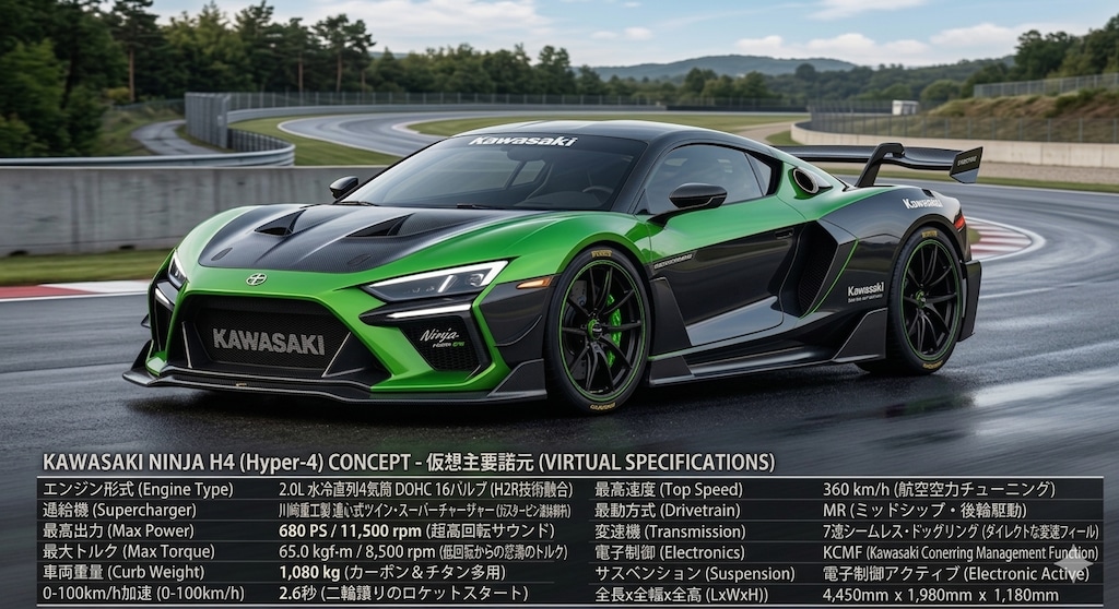 Kawasakiまさかの4輪参入!?（ウソ画像）