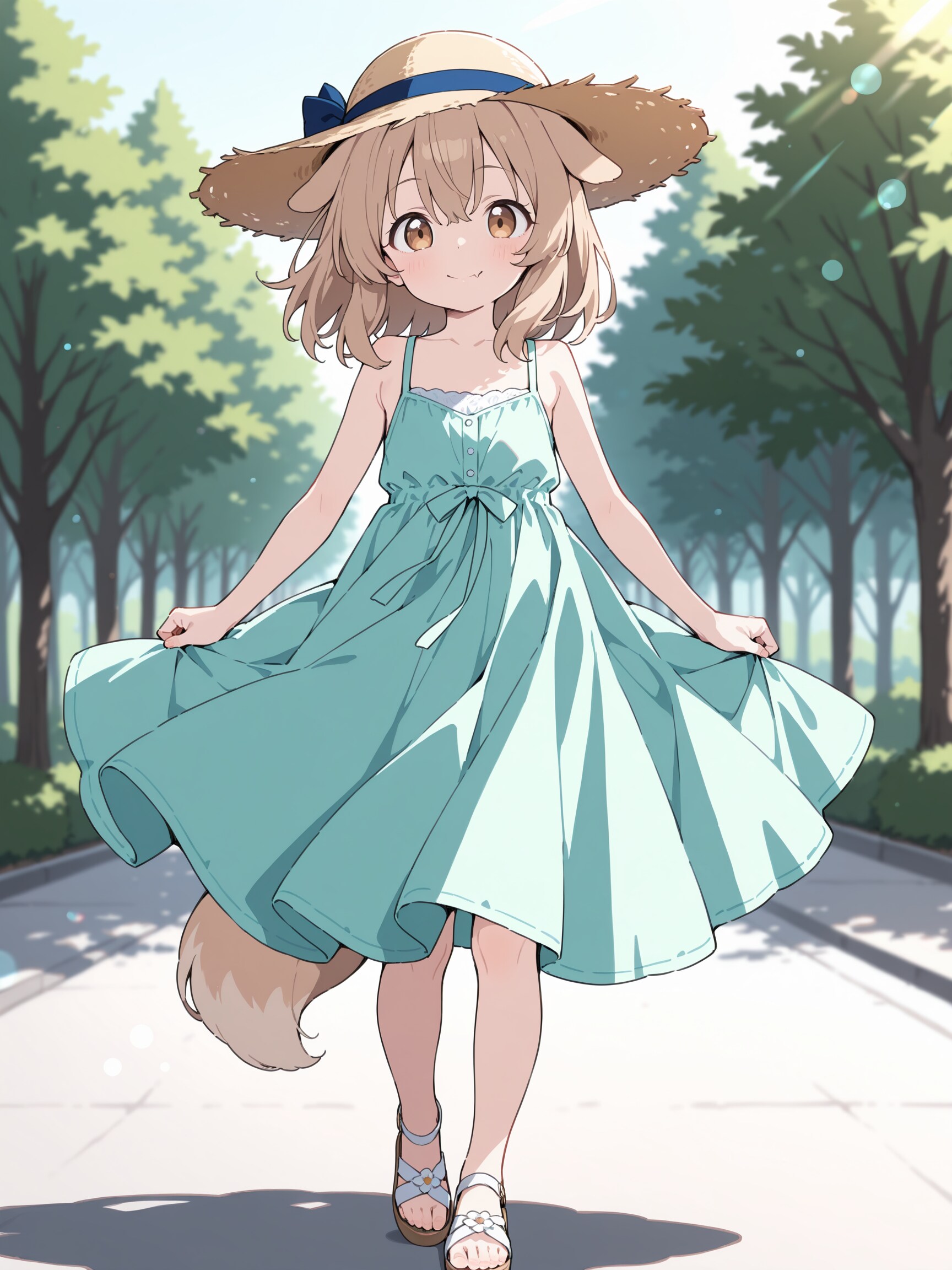お散歩、つむぎちゃん